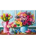 Пъзел Trefl от 1500 части - Цветя във ваза - 2t