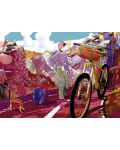 Пъзел Heye от 1000 части - Обиколка в розово, Bike Art - 2t