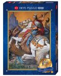 Пъзел Heye от 1000 части - Свети Георги Победоносец, Картини от Нойшванщайн - 1t
