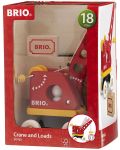 Дървена играчка Brio - Кран с товар - 1t