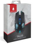 Гейминг мишка Spartan Gear - Talos, оптична, черна - 2t