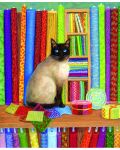 Пъзел SunsOut от 1000 части - Магазин за завивки с котка, Линда Елиът - 1t