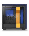 Кутия NZXT - H700i Smart Ninja Edition, mid tower, синя/прозрачна - 4t