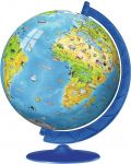 3D Пъзел Ravensburger от 180 части - Глобус карта на света - 1t