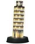 3D пъзел Ravensburger от 216 части - Наклонената кула в Пиза през нощта - 2t
