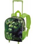 3D раница за детска градина Karactermania Hulk - Superhuman, с колелца - 1t