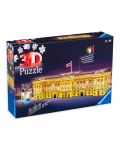 3D Пъзел Ravensburger от 216 части - Бъкингамският дворец през нощта, светещ - 1t