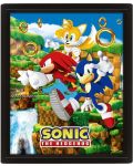 3D плакат с рамка Pyramid Games: Sonic - Sonic (Catching Rings) - 1t