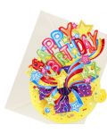 3D картичка Santoro Pirouettes - Happy Birthday, Shooting Stars - 2t