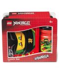 Комплект бутилка и кутия за храна Lego - Ninjago Lunch , червен - 4t