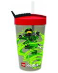 Чаша със сламка Lego - Ninjago Lloyd, 500 ml - 1t
