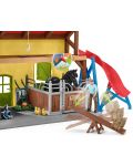 Комплект Schleich Farm World - Двуетажна конюшня, с фигурки и аксесоари - 3t