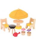 Комплект дървени мини мебели Beeboo - Барбекю за кукли - 2t