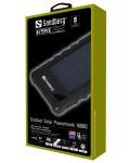 Портативна батерия Sandberg - Outdoor Solar, 16000 mAh, черна - 2t
