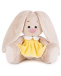Плюшена играчка Budi Basa - Зайка Ми бебе, в жълта рокля на точки, 15 cm - 1t