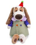 Плюшена играчка Budi Basa - Кученце Бартоломей в шарено палтенце с шапка, 27 cm - 1t
