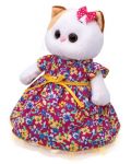 Плюшена играчка Budi Basa - Коте Ли-Ли с дълга рокля на цветя, 27 cm - 3t