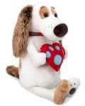 Плюшена играчка Budi Basa - Кученце Бартоломей с голямо сърце, 33 cm - 3t