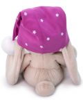 Плюшена играчка Budi Basa - Зайка Ми бебе, с лилава шапка, 15 cm - 4t