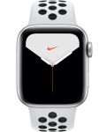 Смарт часовник Apple Nike + S5 - 40mm, сребрист, сребриста/черна силиконова каишка - 2t