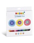 Комплект цветни моливи Primo Minabella - Шестоъгълни, 24 цвята - 1t
