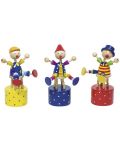 Дървена играчка Goki - Танцуващи клоуни - 1t