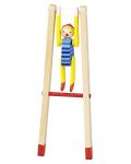 Дървена игра Goki - Клоун на стълба - 1t