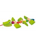 Дървена играчка за дърпане Goki - Крокодил - 1t