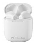 Безжични слушалки Cellularline - Aries, TWS, бели - 2t
