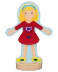 Дървена играчка Goki - Кукла за обличане - 2t