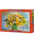 Пъзел Castorland от 1000 части - Пролетни цветя в зелена ваза - 1t