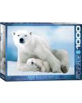 Пъзел Eurographics от 1000 части – Майка и бебе полярни мечки - 1t