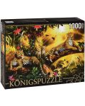 Пъзел Königspuzzle от 1000 части - Леопарди на дърво - 1t