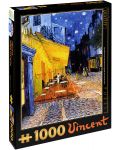 Пъзел D-Toys от 1000 части – Кафе тераса през нощта, Винсент ван Гог - 1t
