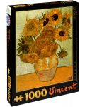 Пъзел D-Toys от 1000 части – Слънчогледите, Винсент ван Гог - 1t