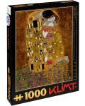 Пъзел D-Toys от 1000 части – Целувката, Густав Климт - 1t