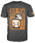Тениска Funko Pop! Star Wars - BB-8 Type, сива - 1t