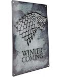 Метален постер Game of Thrones - Stark - 3t