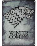 Метален постер Game of Thrones - Stark - 1t