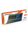 Гейминг клавиатура SteelSeries - Apex 3, RGB, черна - 4t