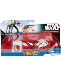 Комплект звездни кораби Mattel Hot Wheels Star Wars - Rogue One, At-At vs Rebel Snowspeeder - 2t