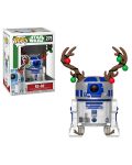 Фигура Funko Pop! Star Wars: Holiday R2-D2 with Antlers (Bobble-Head), #275 - 2t