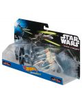 Комплект звездни кораби Mattel Hot Wheels Star Wars - Rogue One, Tie Fighter vs X-Wing - 4t