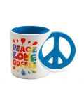 Чаша 3D BigMouth Humor: Adult - Peace Love Coffee - 1t