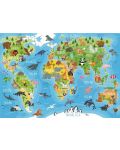Пъзел Educa от 150 части - Световна карта с животни - 2t