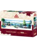 Панорамен пъзел Art Puzzle от 1000 части - Тераса с цветя - 1t