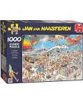 Пъзел Jumbo от 1000 части - На плажа, Ян ван Хаастерен - 1t