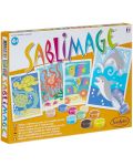 Комплект за рисуване с пясък Sentosphere Sablimage - Риби и делфини - 2t