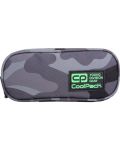 Елипсовиден ученически несесер Cool Pack Clever - Camo Green Neon, с 2 отделения - 2t