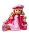 Пееща и говореща кукла Bayer - Мария, 46 cm, с куфарче и розово палто - 4t
